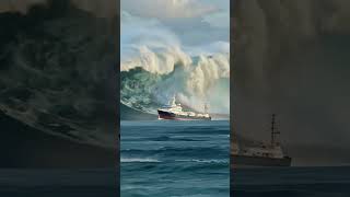 What Happens When a Gigantic Wave Hits a Ship ocean scaryocean tidalwave [upl. by Hootman]