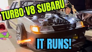 1UZ Turbo V8 Subaru Legacy Episode 2 IT RUNS [upl. by Lien]