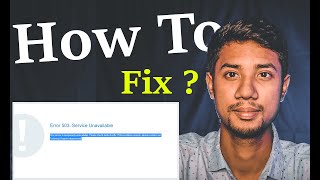 How To Fix  WordPress Problem Error 503 Service Unavailable [upl. by Burnight]