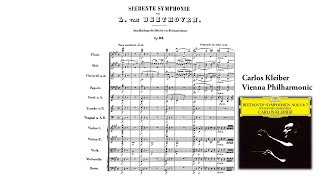 Beethoven Symphony No 7 in A major Op 92 Kleiber amp VPO with Score [upl. by Addi]