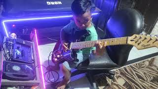 ARPEGGIO SWEEP PICKING  BELAJAR PETIK GITAR  6 year old little guitarist [upl. by Oisacin]