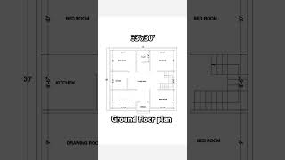 33x30 ground floor plan 990 sqfthome housedesign homeplan [upl. by Cresida]