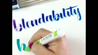 Blendability  Ecoline on Yupo [upl. by Storer]