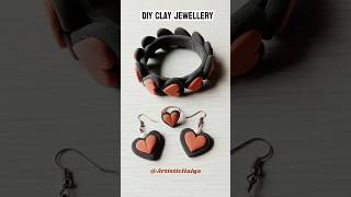 DIY Clay Jewellery 🤎🖤✨ diy clay shorts jewellery how [upl. by Cyprian852]