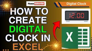 😳😳How to make a Digital clock in MicrosoftExcel✔️Excel Developer Mode VBA Excel Tips🔥🔥 [upl. by Nnave587]