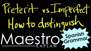 Preterit vs Imperfect How to Distinguish [upl. by Gabey282]