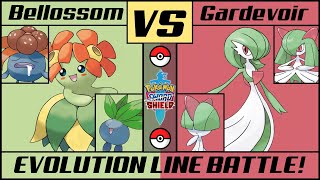 BELLOSSOM vs GARDEVOIR  Evolution Line Battle Pokémon SwordShield [upl. by Yajet290]