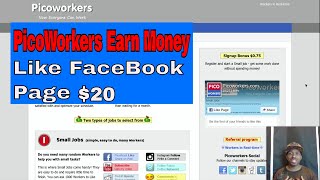 Now EveryOne Can Work Like FaceBook Page  Picoworkers [upl. by Foscalina672]