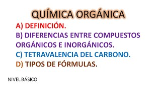 QUÍMICA ORGÁNICA  DEFINICIÓN Y CONCEPTOS BÁSICOS [upl. by Sherfield]