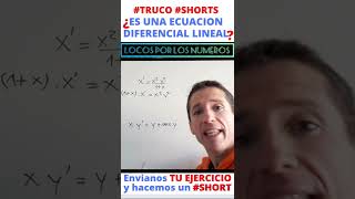 como SABER si una ECUACION DIFERENCIAL es LINEAL 🔥🔥🔥 TRUCO matematico SHORTS TRUCO principiantes [upl. by Ennaharas946]