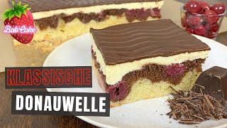 Donauwelle  saftig cremig und fruchtig  klassische Donauwelle  BabCake [upl. by Luiza]