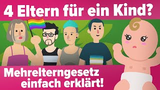 4 Eltern für ein Kind Mehrelterngesetz einfach erklärt [upl. by Leaw]