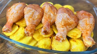 Wunderbares Rezept für Kartoffeln mit Hähnchenschenkeln im Ofen lecker Rezept für die ganze Familie [upl. by Yle]