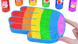 Satisfying Video l DIY How to make Rainbow Slime Hand Bathtub FROM Mixing Glitter AND Glitter ASMR [upl. by Fanchan]