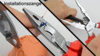 Knipex ElektroInstallationszange  Ein Werkzeug zum Schneiden Abisolieren Crimpen Greifen etc [upl. by Cottle]