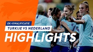 Highlights Turkije  OranjeLeeuwinnen 8112019 EKkwalificatie [upl. by Blodgett117]