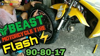 INSTALLING BEAST TIRE  908017 FOR SNIPER 150  AFFORDABLE AND QUALITY [upl. by Ennazus]