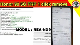 honor 90 5g  REANX9 FRP Remove 1 click all honor frp remove method 2024 [upl. by Frodina]