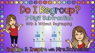 Do I Regroup 2 Digit Subtraction With amp Without Regrouping [upl. by Asli599]