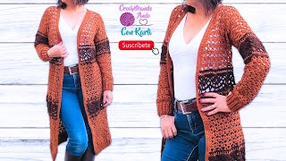 Abrigo  Cárdigan tejido a crochet 🧡 Modelo “Recuerdoquot 🧡 TUTORIAL PASO A PASO [upl. by Emlyn129]