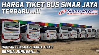 HARGA TIKET BUS SINAR JAYA TERBARU SEMUA JURUSAN [upl. by Ocire205]