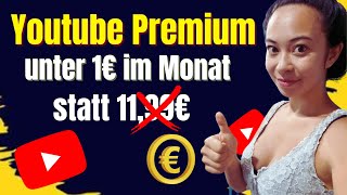 YouTube Premium für weniger als 1€ im Monat Mit VPN fast kostenlos Werbung ausschalten blockieren [upl. by Heath]