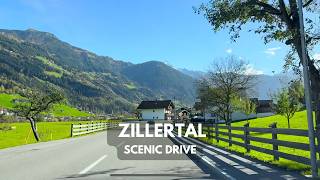 Zillertal in October  Autumn Scenic Drive  4k HDR Dolby Vision  Tirol Austria [upl. by Elisee207]