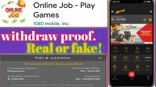 Online job  play games app withdraw proof Online job  play games app real or fake  online job [upl. by Aruol]