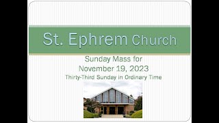 Sunday Mass for November 19 2023 [upl. by Oriana]