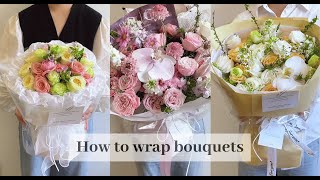 Flower Bouquet Wrapping Tutorials72  Flower Bouquet Wrapping Technique amp Idea [upl. by Droc]