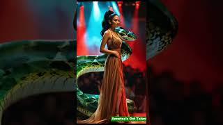 Girl dancing with Lord of the Snakes AGT fusion live agt shorts [upl. by Friede]