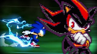 Sonic vs Shadow  Sprite Animation Animated by Blue Nautic [upl. by January672]