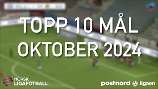 Topp 10 mål fra oktober  PostNordligaen [upl. by Rentschler]