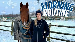 My Horses Winter Morning Routine ❄️ [upl. by Inilahs798]