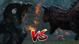 CARNOTAURUS vs SINOCERATOPS  Jurassic World 2 Fight Scene Reaction [upl. by Chandos]