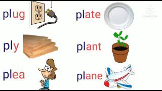 Consonant blends Initial blends pl words  phonics for kids  How to read pl sound  Vowel Blends [upl. by Ais]