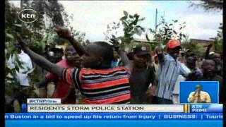 Meru protesters storm the Githongo police station in Meru and forcefully drove away four bulls [upl. by Fairweather]