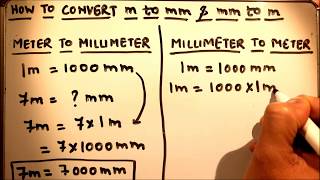 HOW TO CONVERT METER TO MILLIMETER AND MILLIMETER TO METER [upl. by Yevoc]