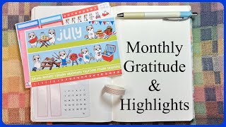 July gratitude and highlights set up in my A5 Stalogy  IttyBittyStickerCo [upl. by Ikciv]