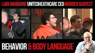 Luigi Mangione UnitedHealthCare CEO Murder Suspect Behavior and Body Language [upl. by Naivart]