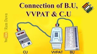 Connection of BU VVPAT amp CU with Test Vote Casting  Loksabha Vote [upl. by Annaet612]