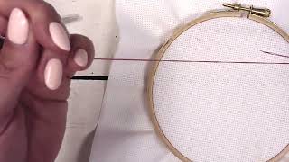 Start your cross stitch with the Loop method [upl. by Nickelsen867]