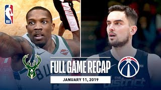 Full Game Recap Bucks vs Wizards  Tomas Satoransky Records 1st Career TripleDouble [upl. by Ranjiv460]