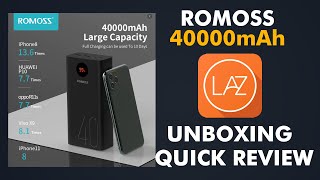 ROMOSS 40000mAh UNBOXING amp QUICK REVIEW [upl. by Trenna514]