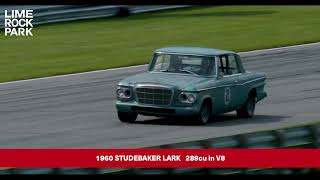 Listen to this 1960 Studebaker Lark at Lime Rock Park [upl. by Etnoek]