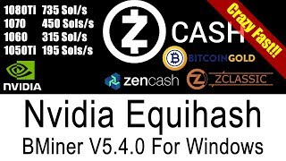 BMiner Fastest ZCash Equihash Miner For Windows Faster than EWBF amp DSTM [upl. by Broddie632]