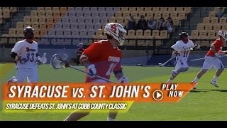 Syracuse vs St Johns  2014 Laxcom College Highlights [upl. by Kalindi]