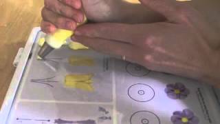 Cake Decorating Piping Techniques How to Make Tulips [upl. by Pradeep]