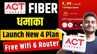 ACT FiberNet Launch 4 New Plan With Ott amp Live Tv Channels  Act fibernet plans [upl. by Kahaleel]