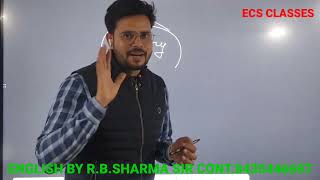 English paper ke liye important pre planning  RB sharma sir  ECS CLASSES [upl. by Eicyal]